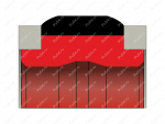 Уплотнение поршня 240x215x25, аналог HALLITE 730 (2333010), Código de product 70-08-977001, Poliuretano, POM+PU87M+PU98, Imagen №1